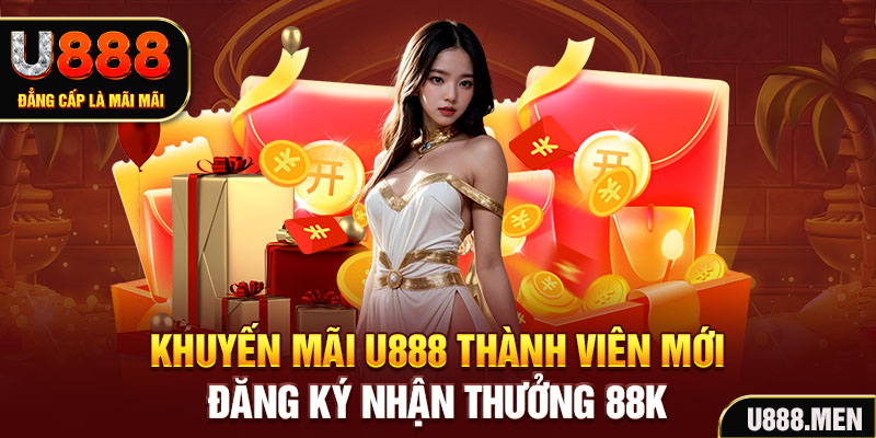 Khuyến mãi U888 thành viên mới - Đăng ký nhận thưởng 88K