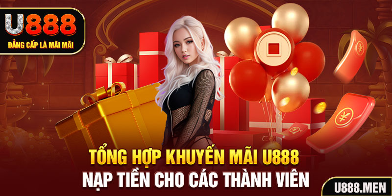 Tổng hợp khuyến mãi U888 nạp tiền cho các thành viên